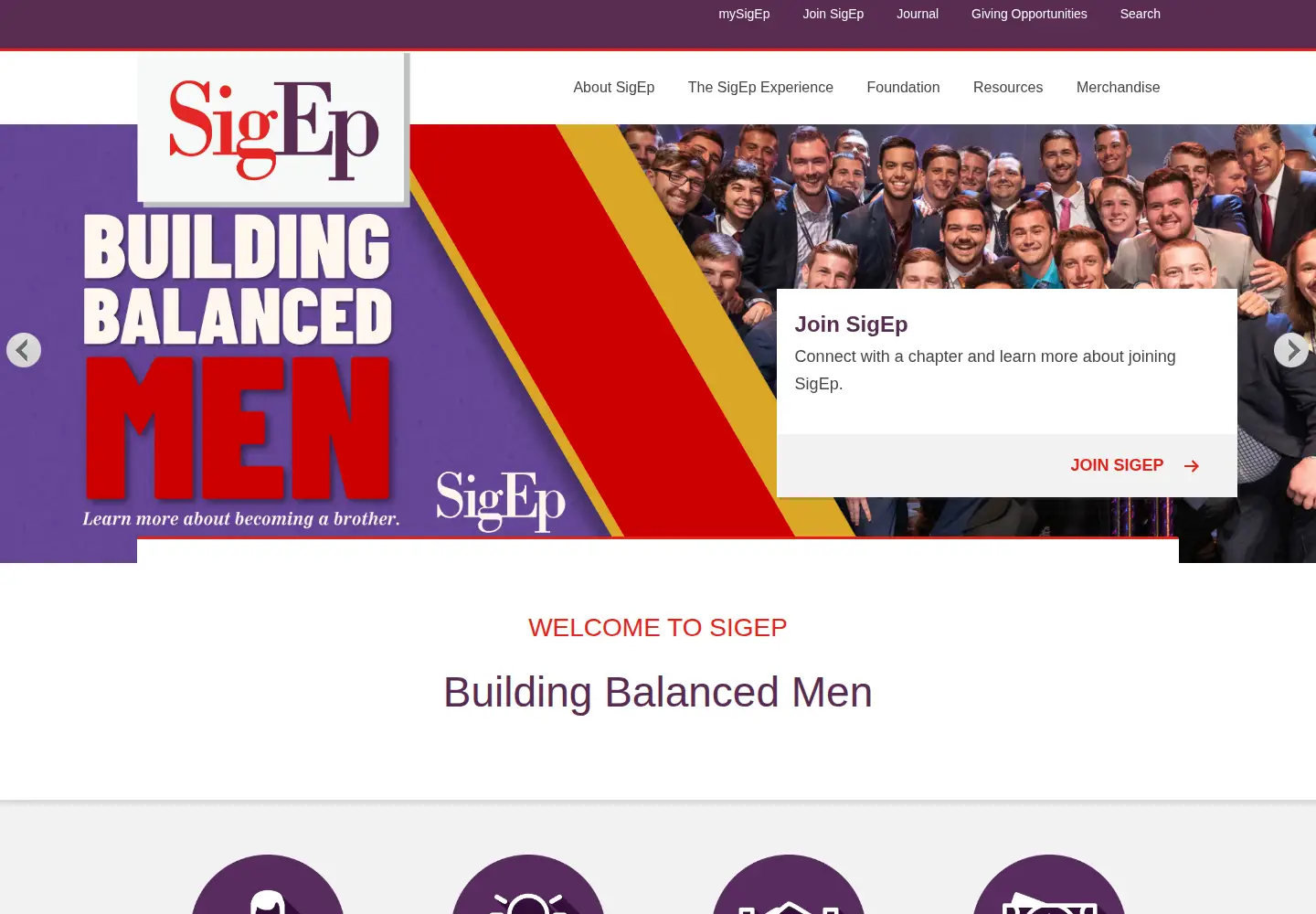 Captured homepage of sigep.org in the current scan