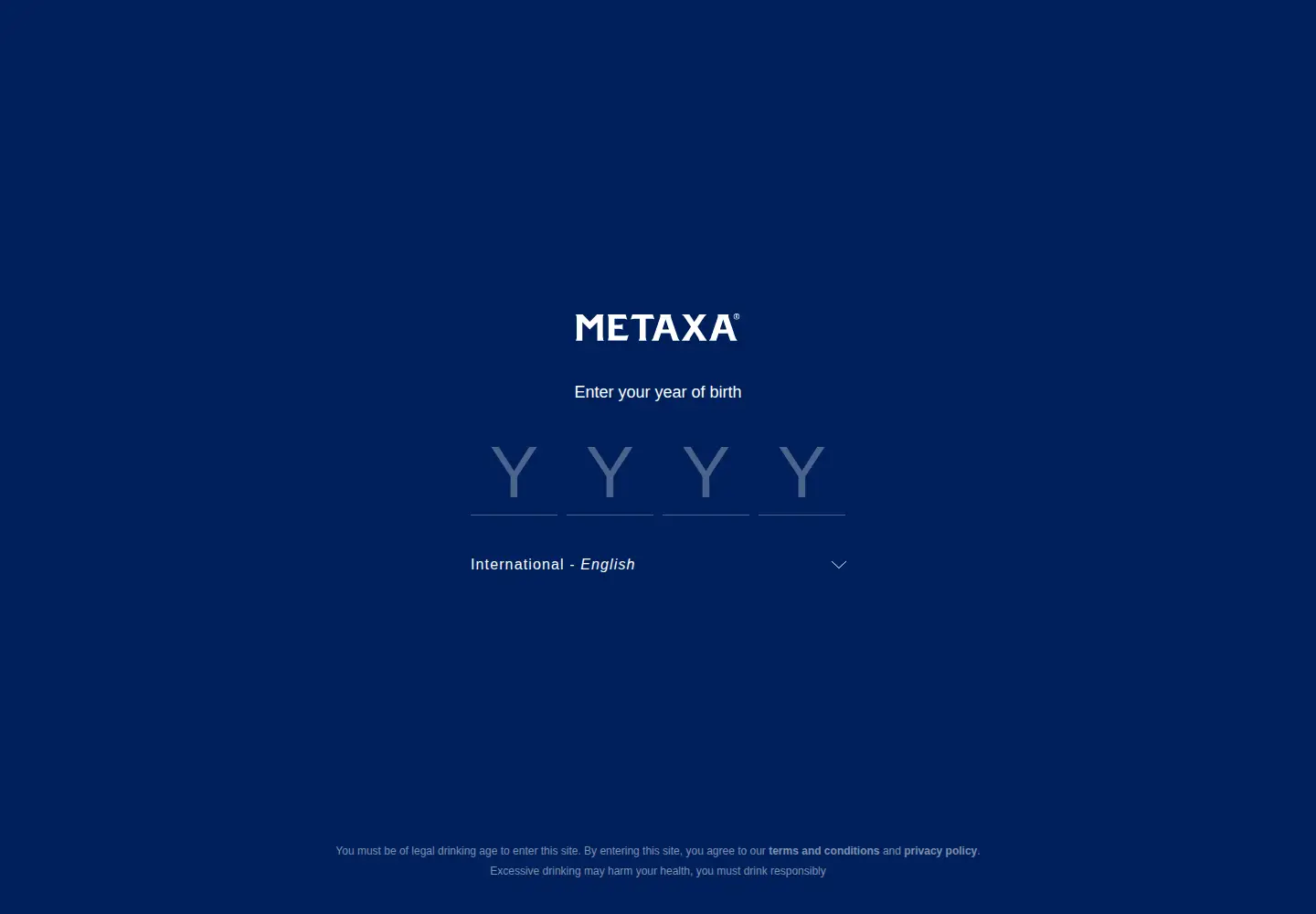 Screenshot of metaxa.com