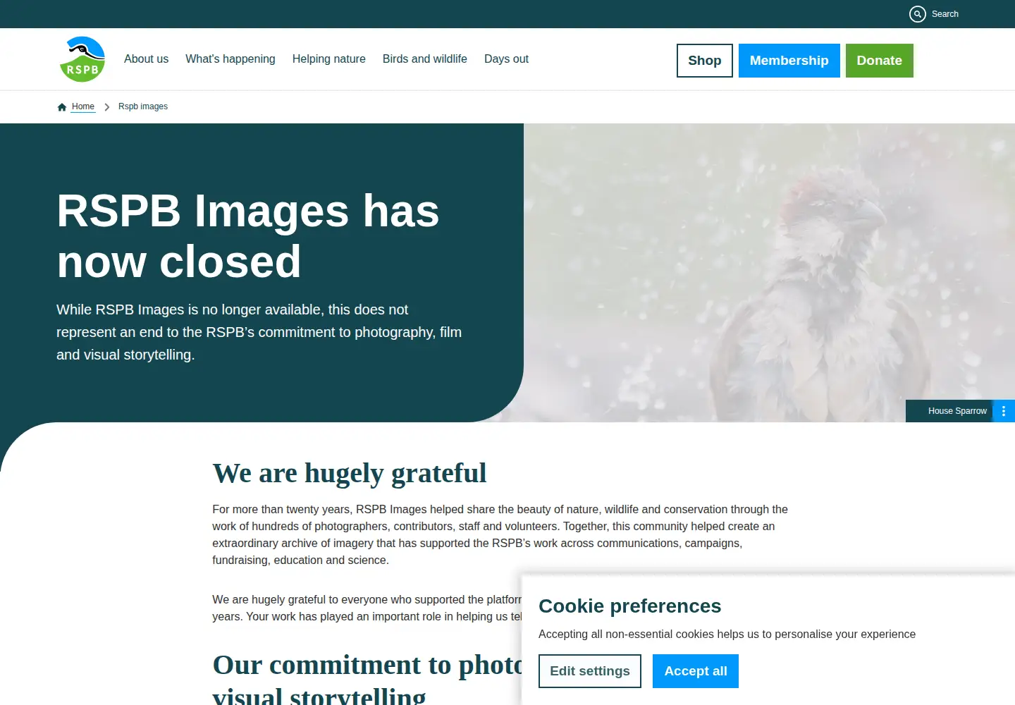 Screenshot of rspb-images.com