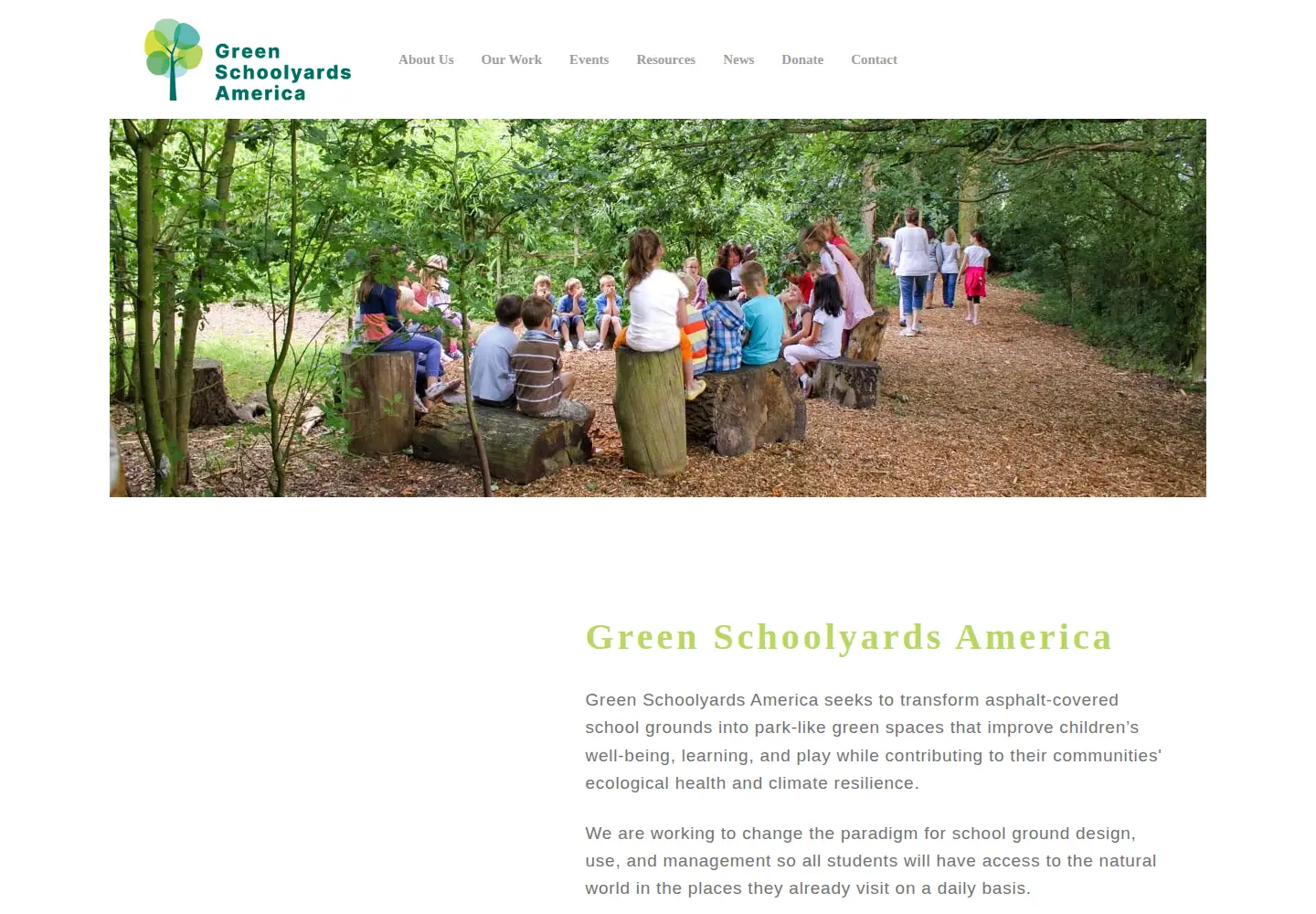 Screenshot of greenschoolyards.org