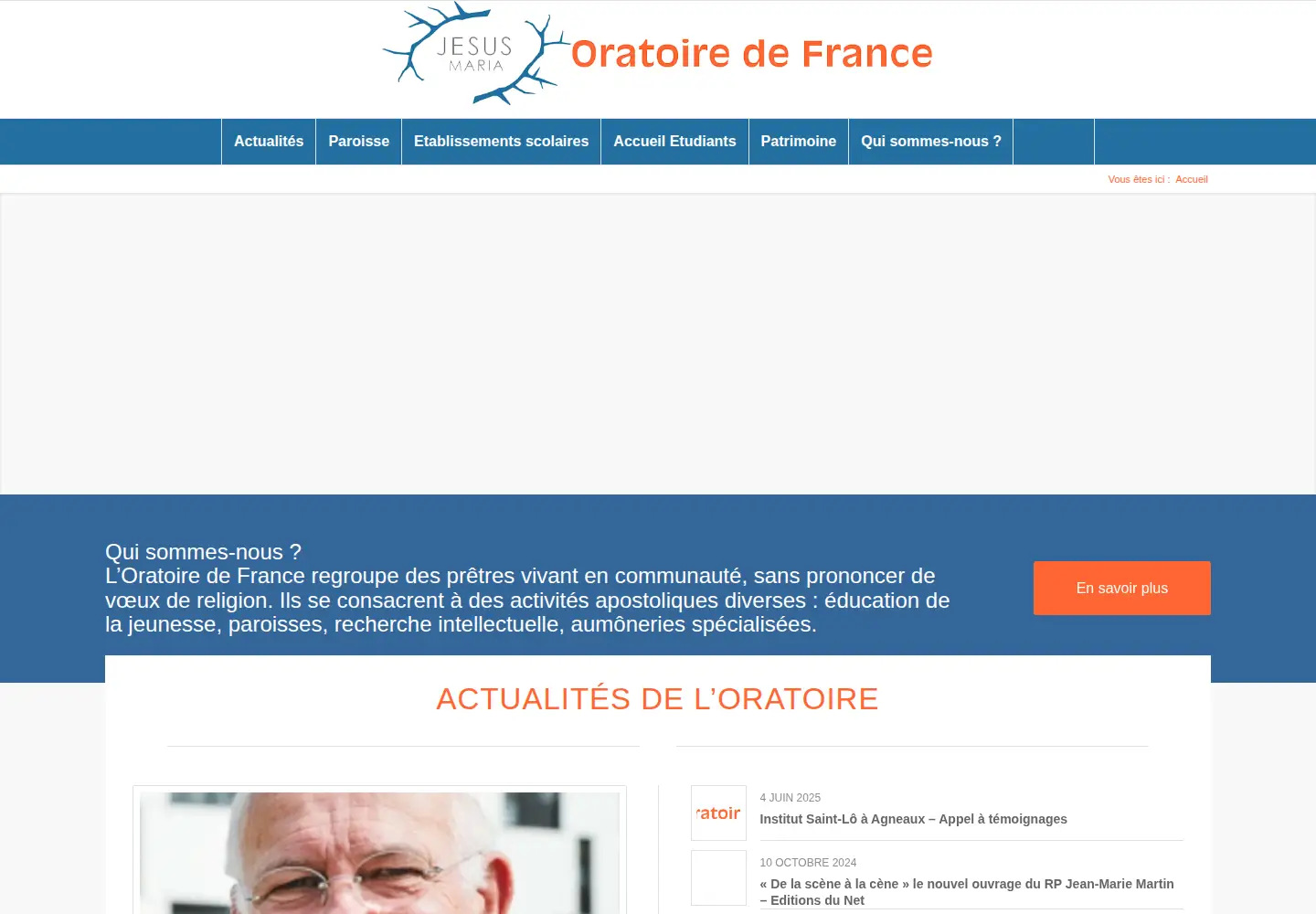 Screenshot of oratoire.org