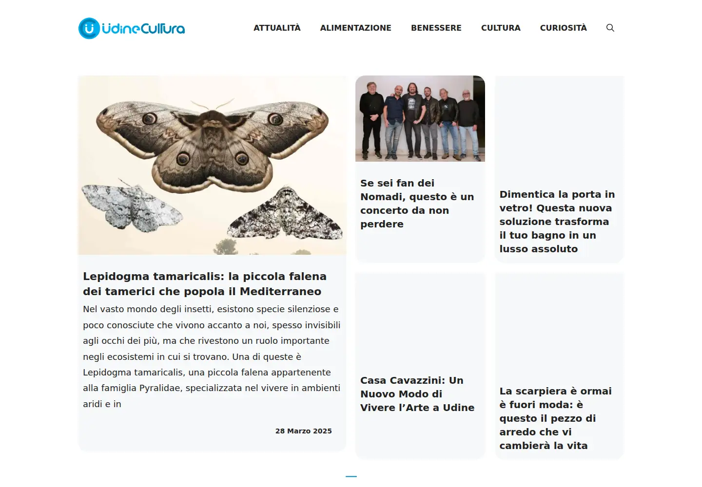 Screenshot of udinecultura.it