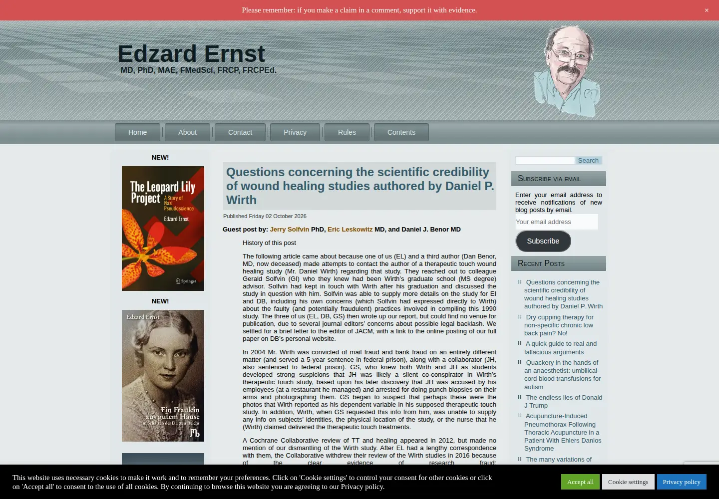 Screenshot of edzardernst.com