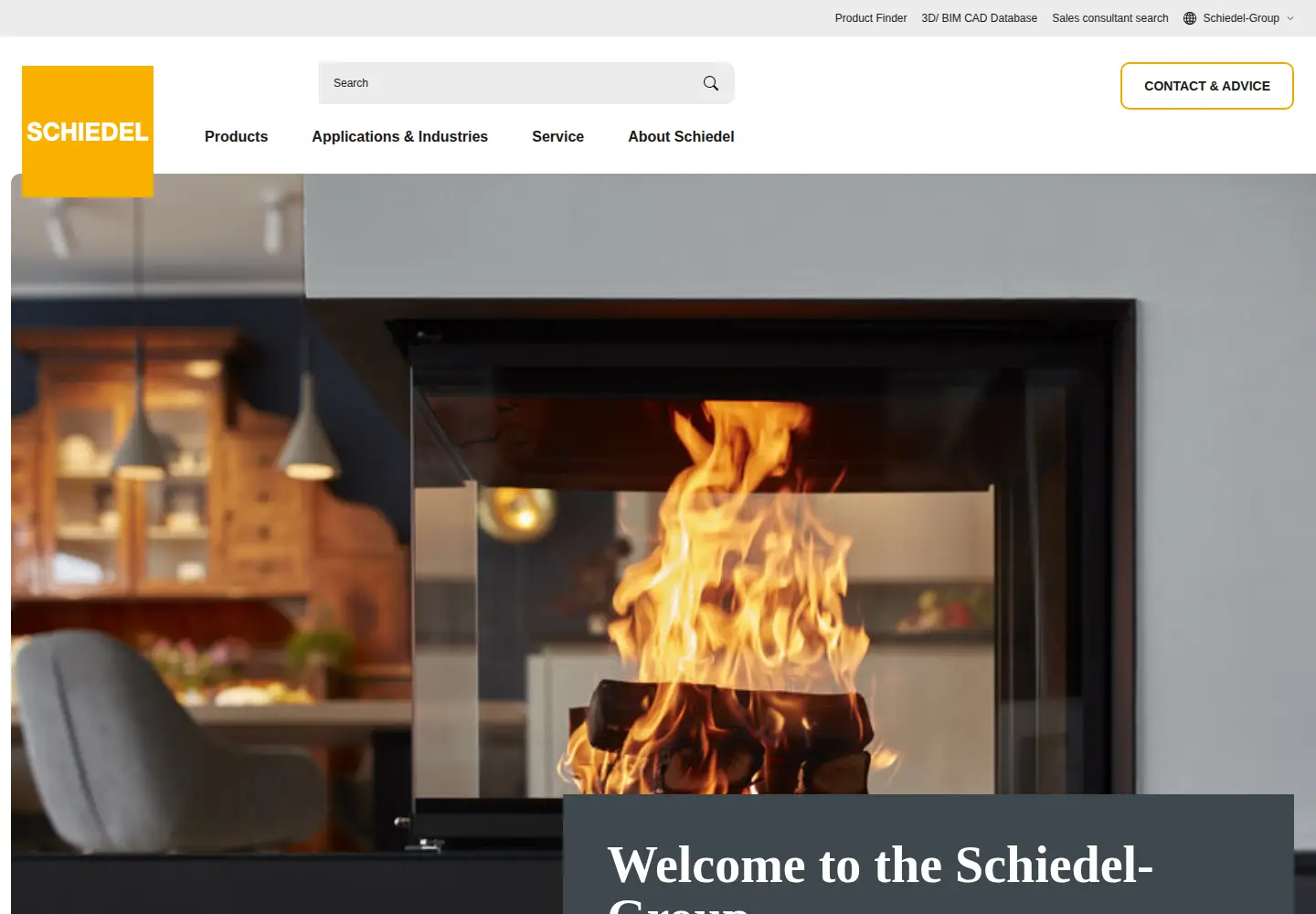 Screenshot of schiedel.com