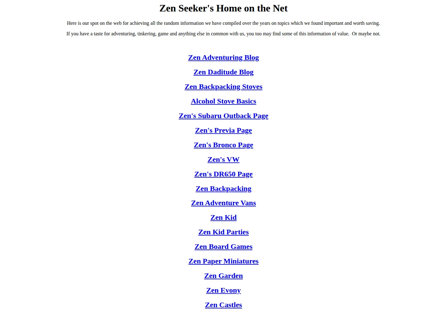 Screenshot of zenseeker.net