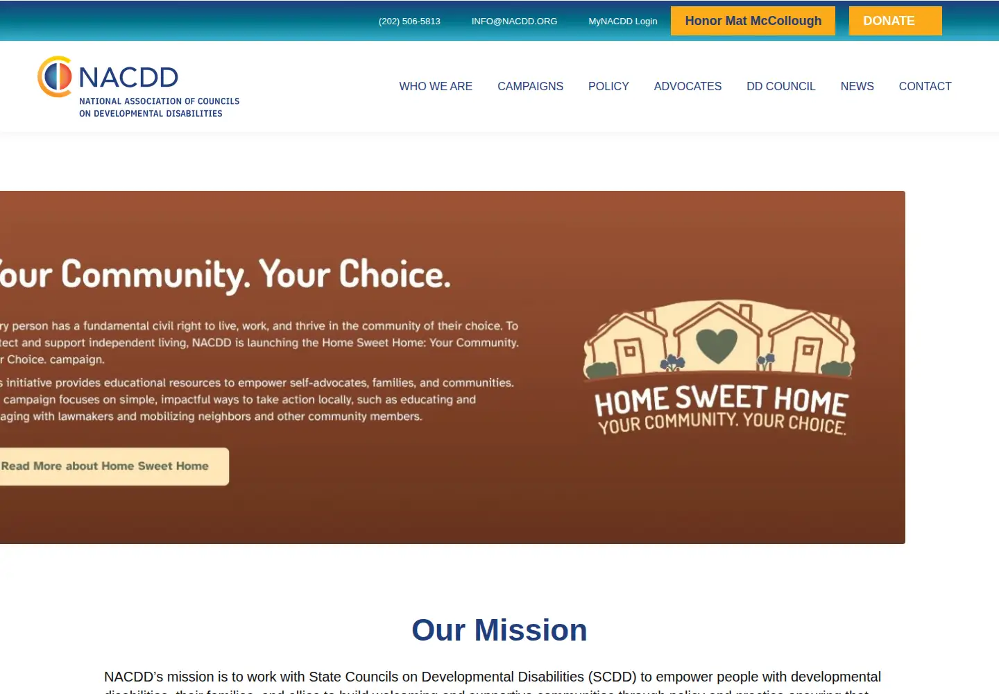 Screenshot of nacdd.org