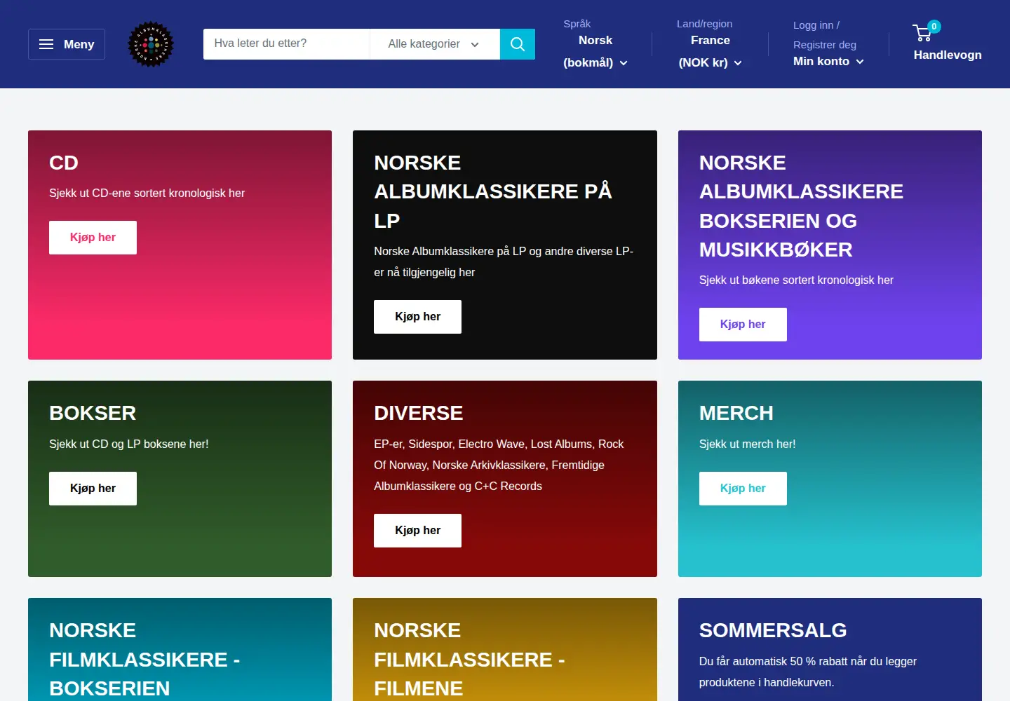 Screenshot of norskealbumklassikere.no