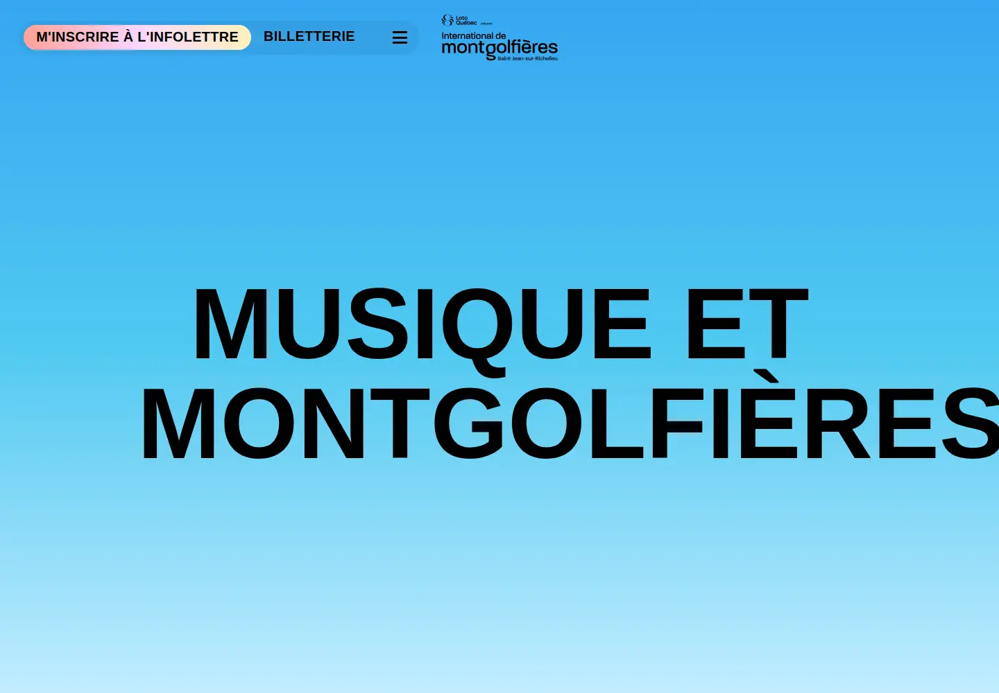 Captured homepage of montgolfieres.com in the current scan