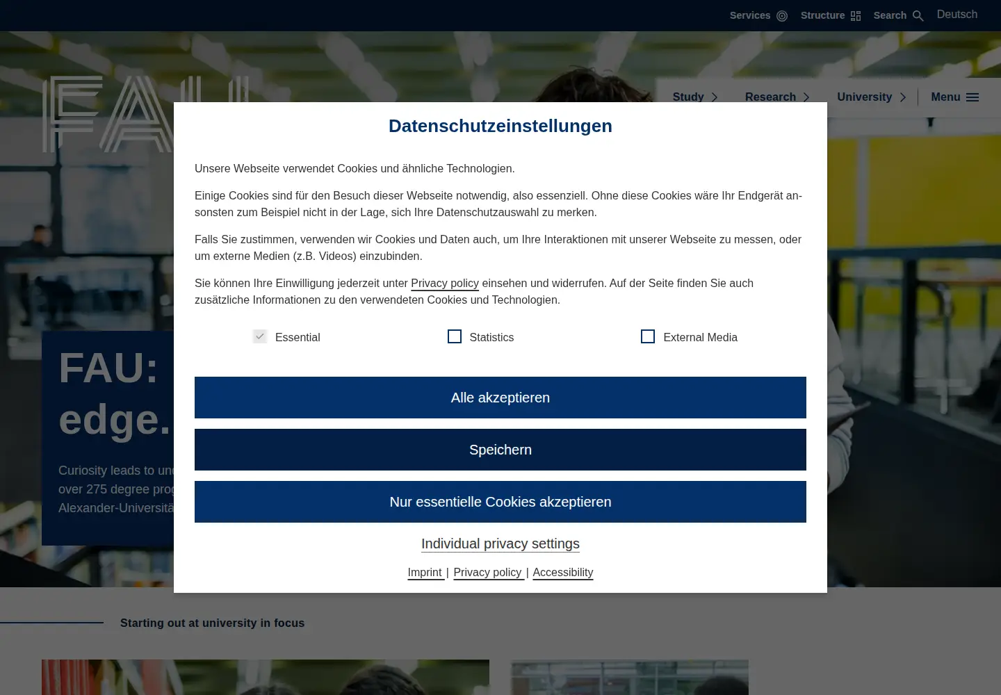 Screenshot of uni-erlangen.org