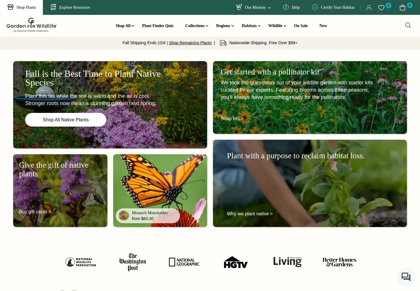 Screenshot of gardenforwildlife.com