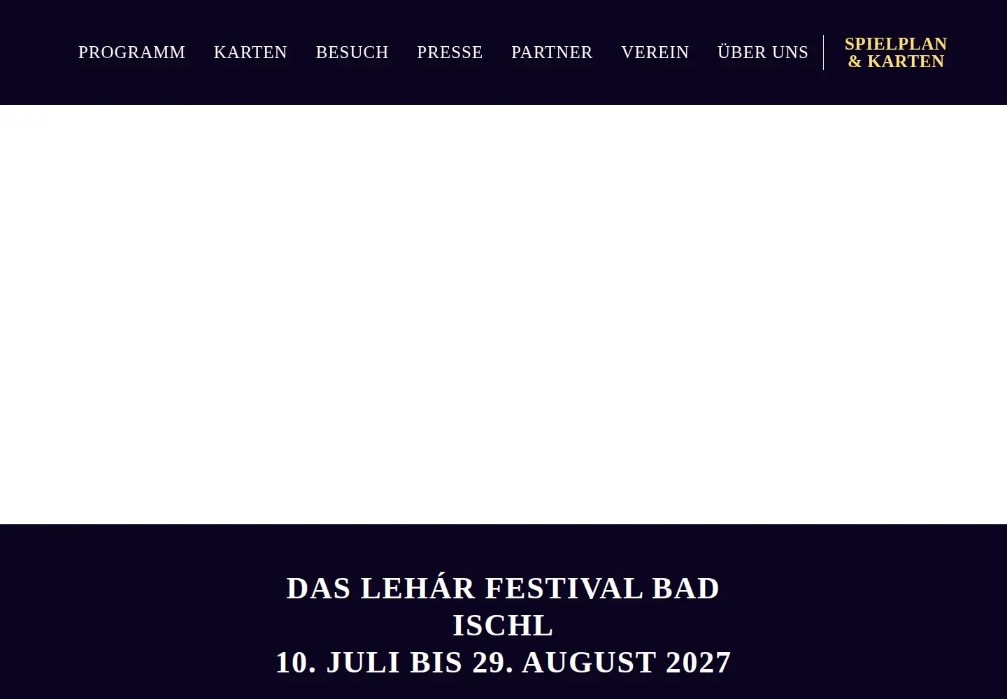 Captured homepage of leharfestival.at in the current scan