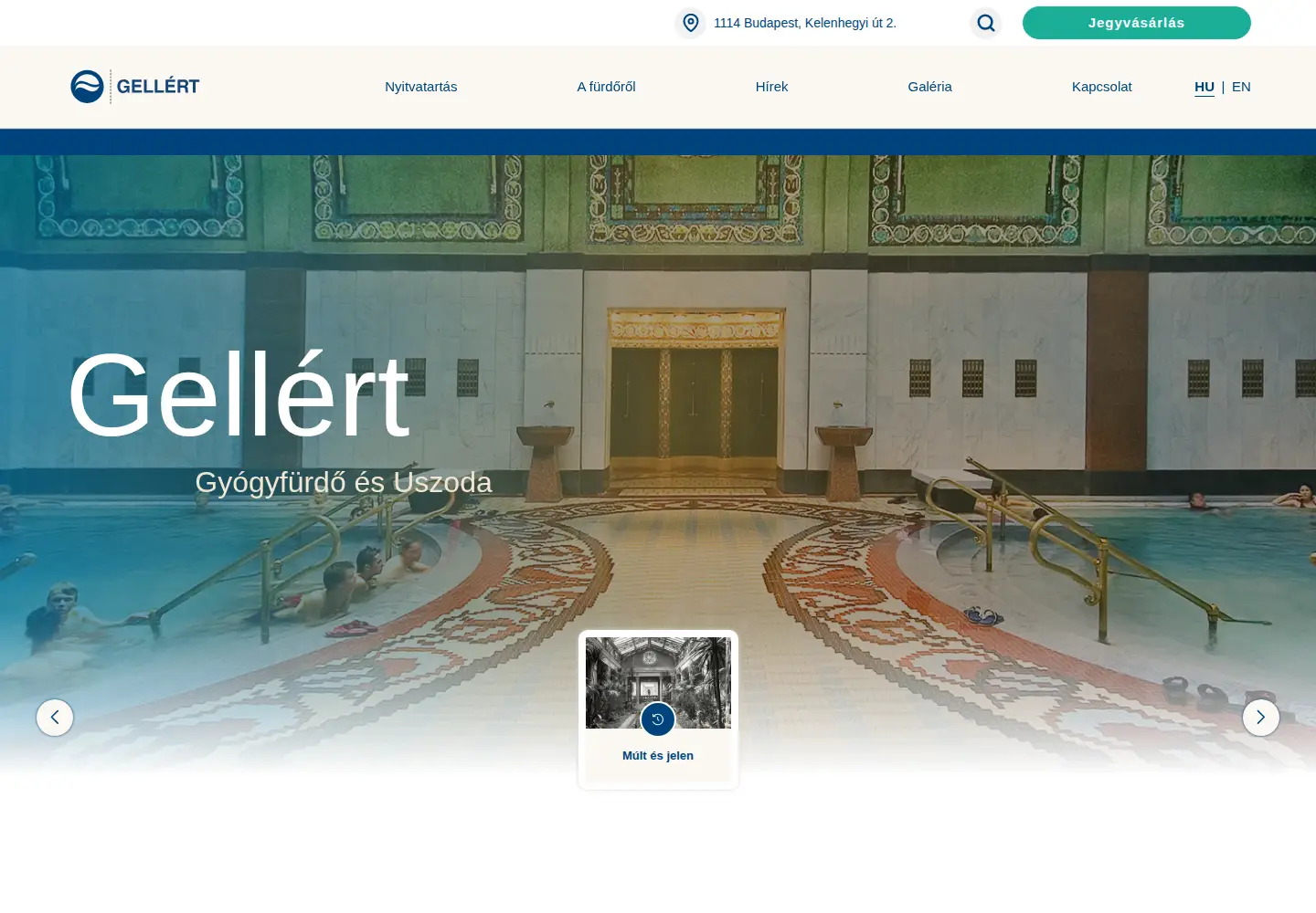 Screenshot of gellertfurdo.hu