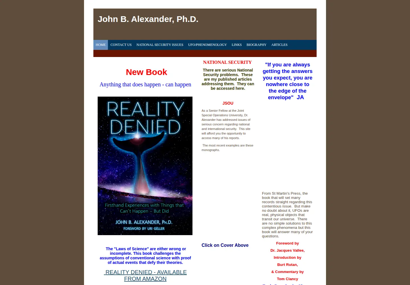 Screenshot of johnbalexander.com