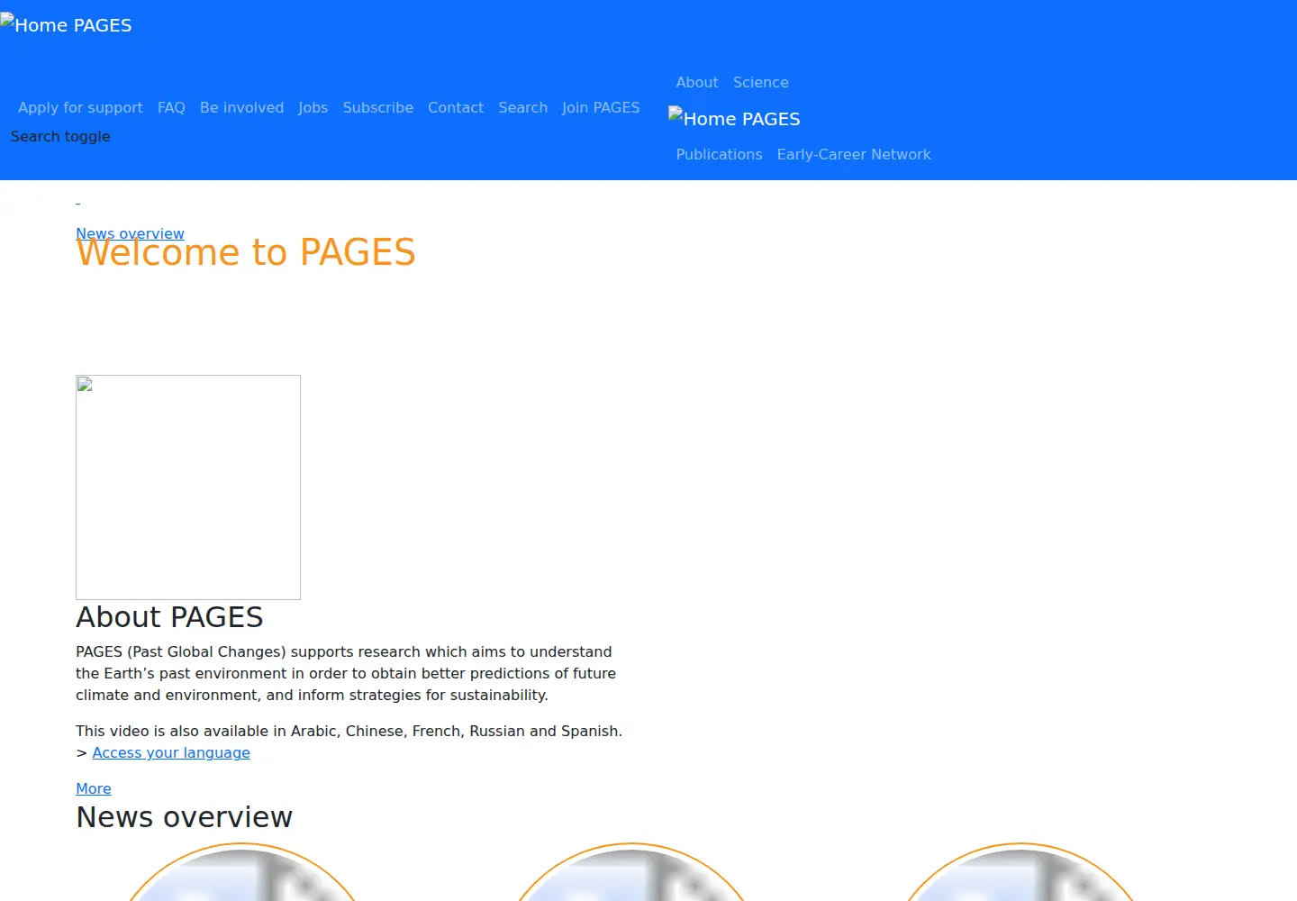 Screenshot of pastglobalchanges.org