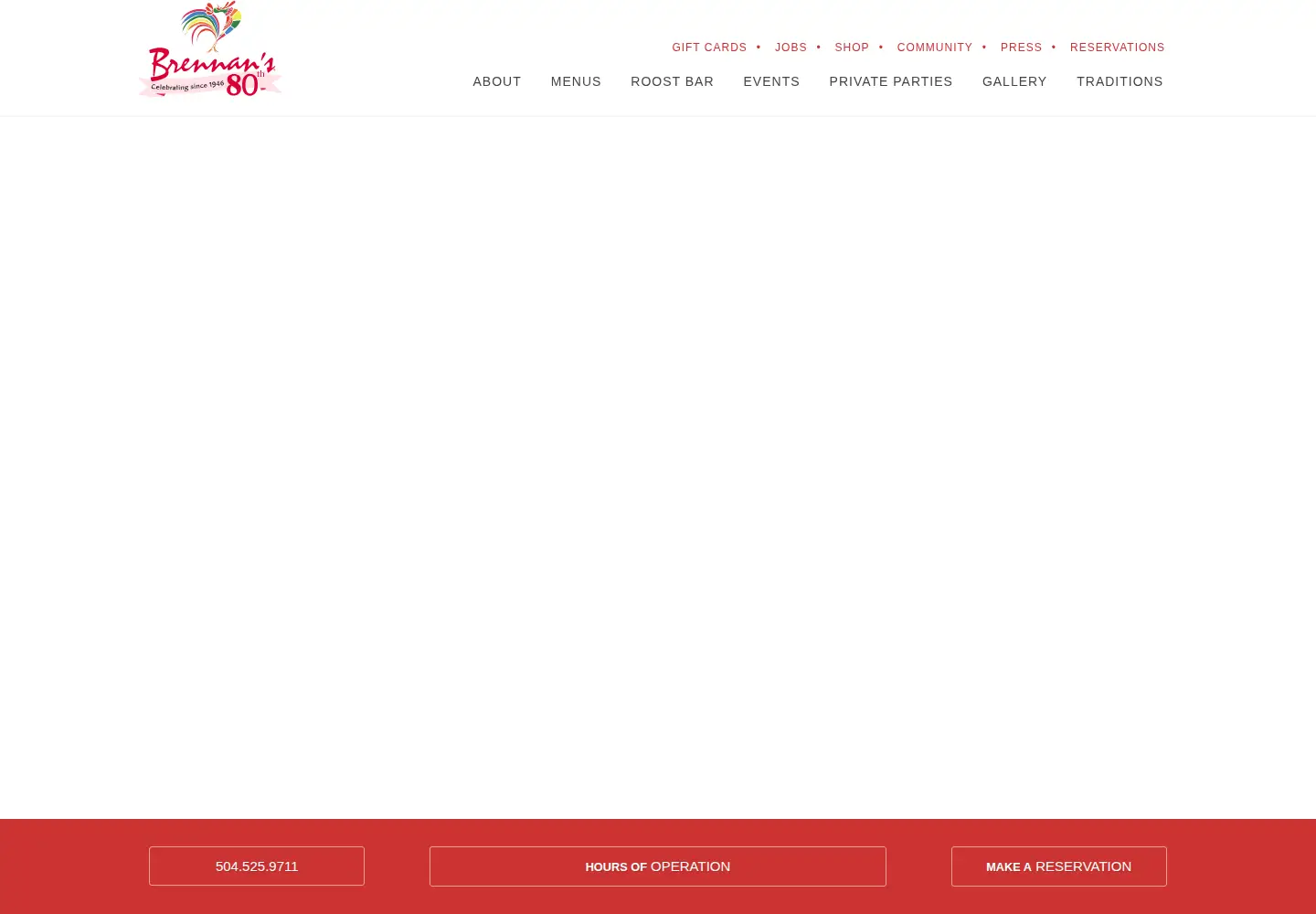 Screenshot of brennansneworleans.com