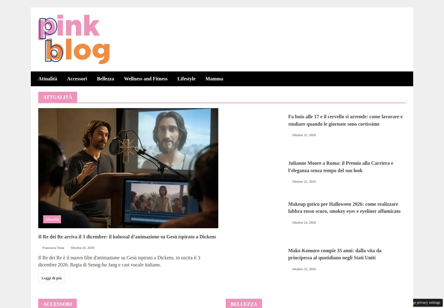 Screenshot of pinkblog.it