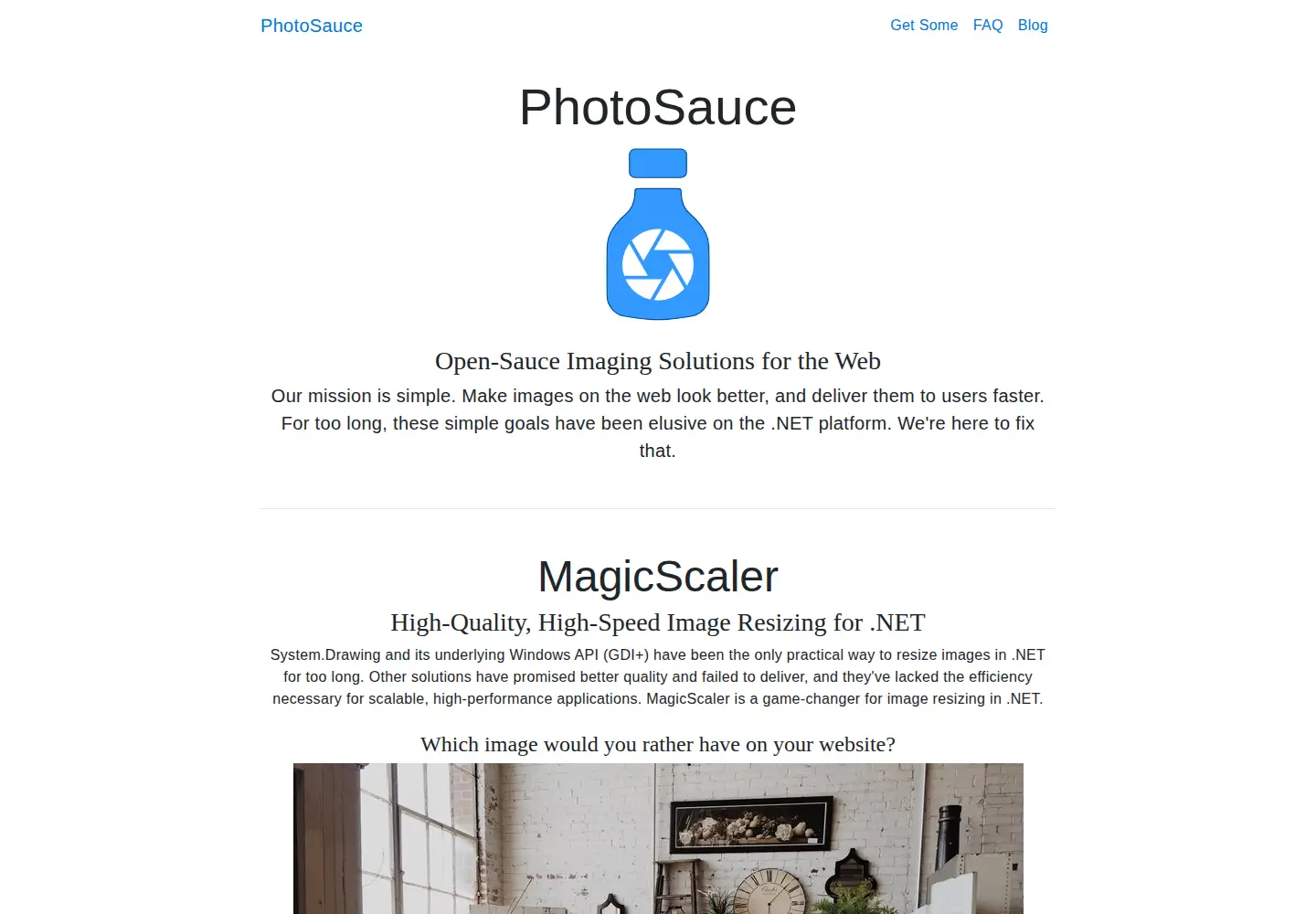 Screenshot of photosauce.net