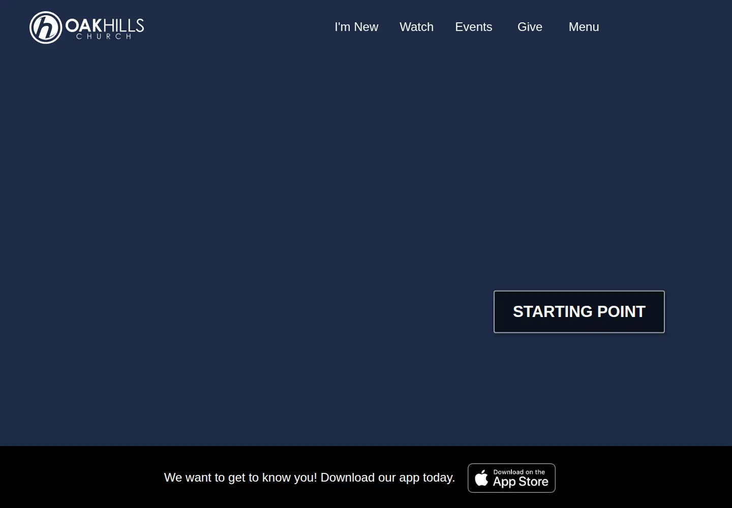 Captured homepage of oakhillschurch.com in the current scan