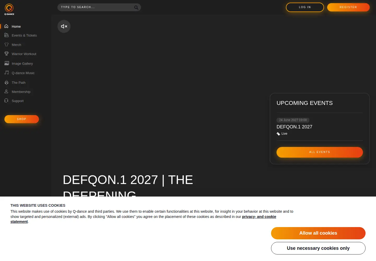 Screenshot of q-dance.nl