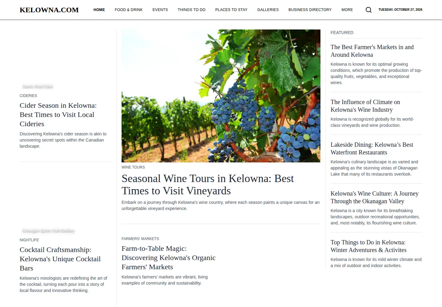 Screenshot of kelowna.com