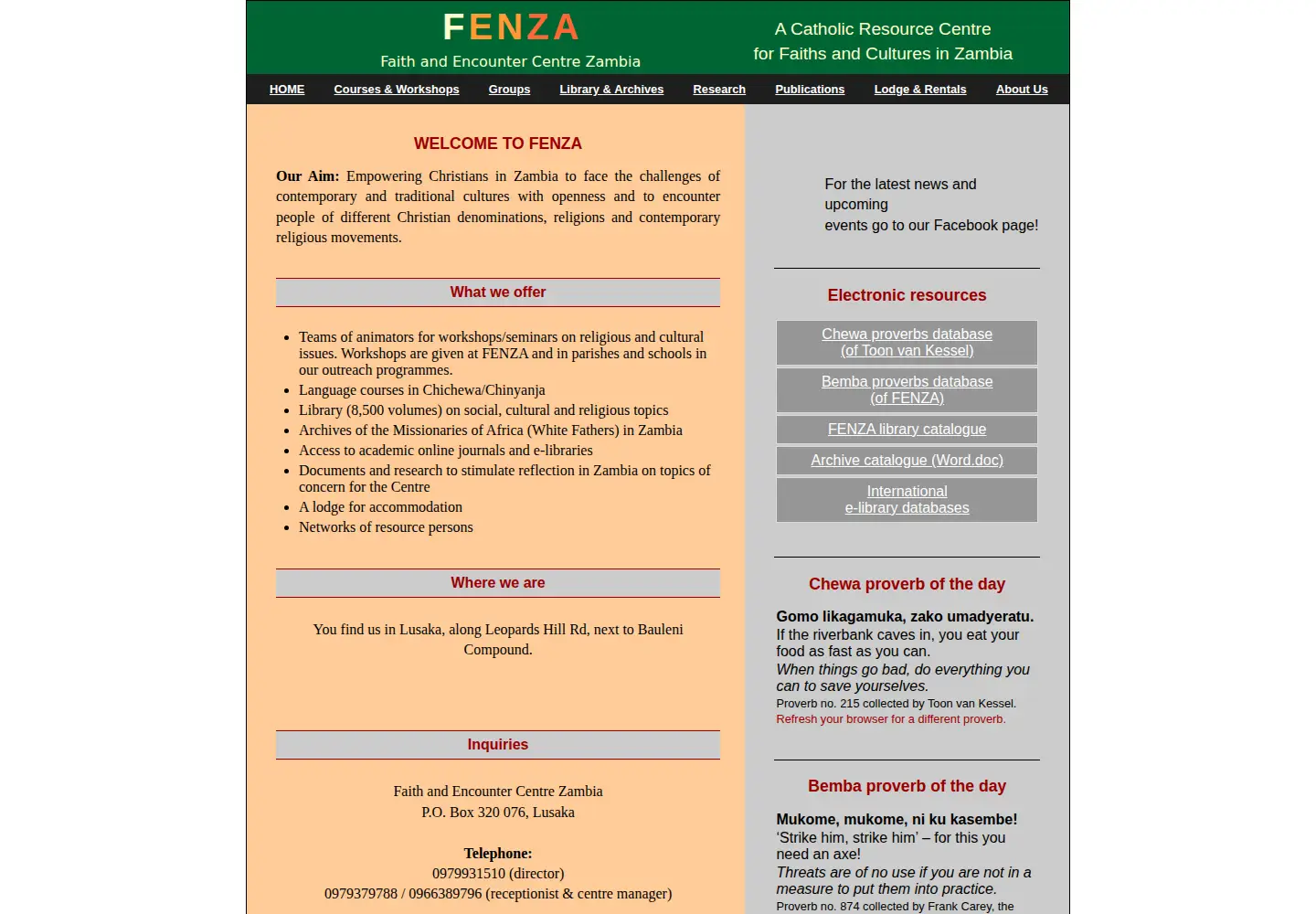 Screenshot of fenza.org