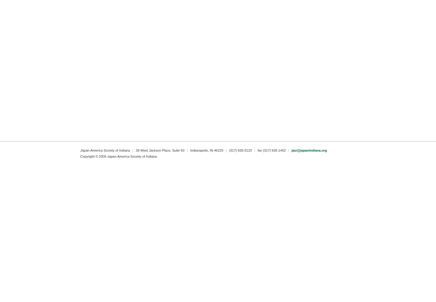 Captured homepage of japanindiana.org in the current scan