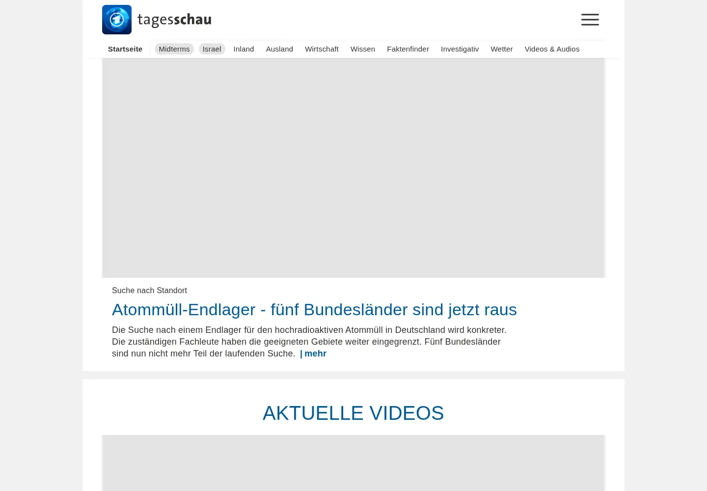Captured homepage of ard-wien.de in the current scan