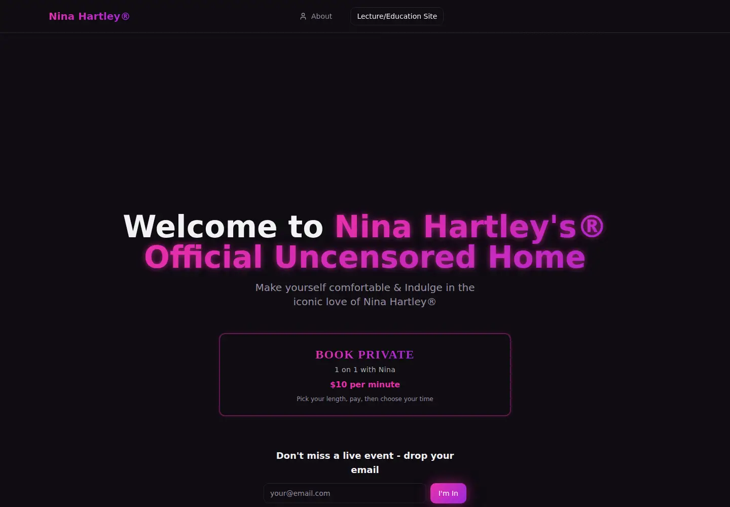 Screenshot of nina.com