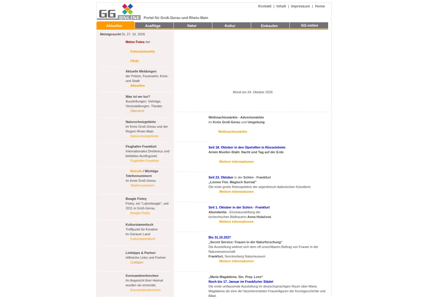 Captured homepage of gg-online.de in the current scan