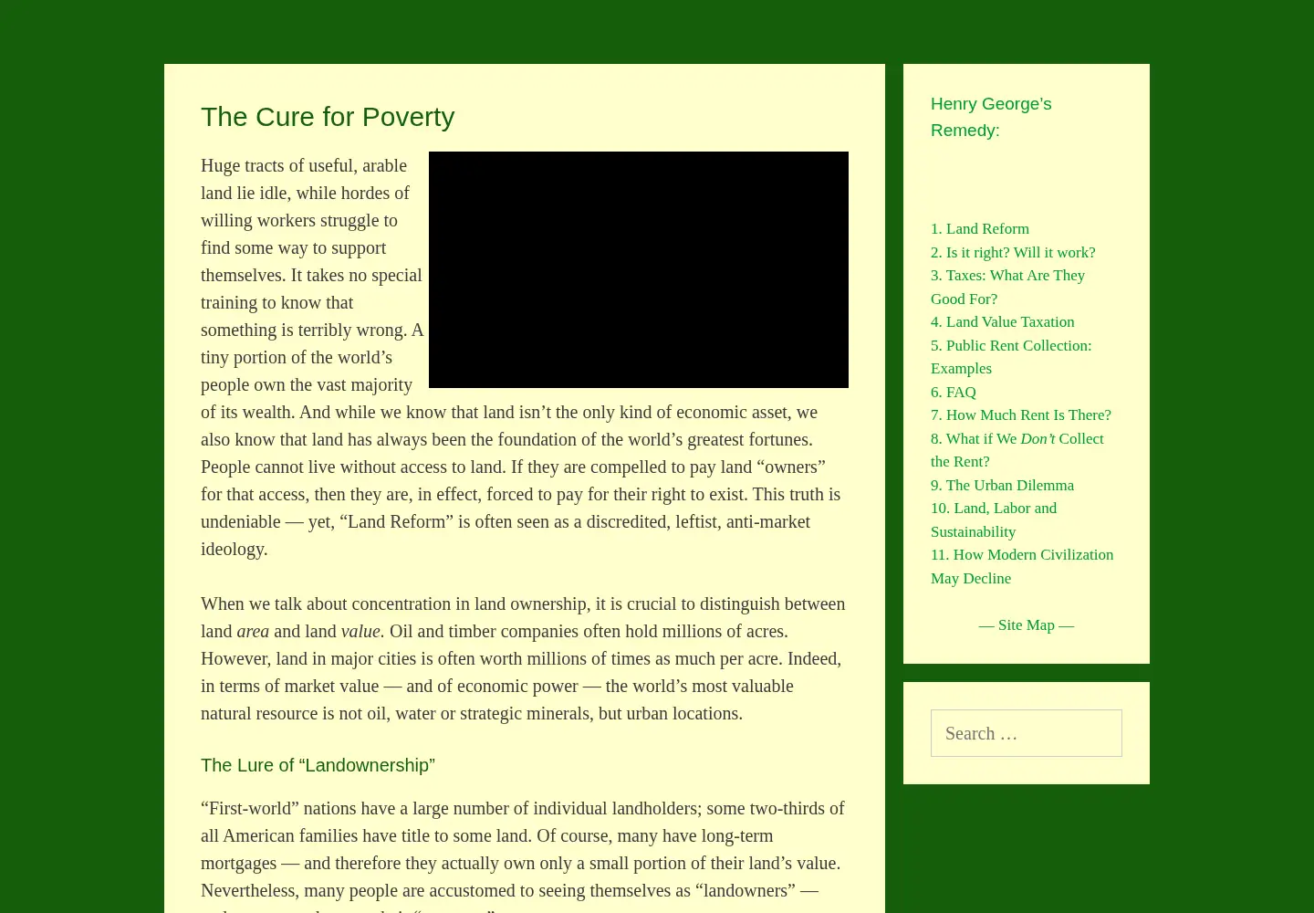 Screenshot of landreform.org