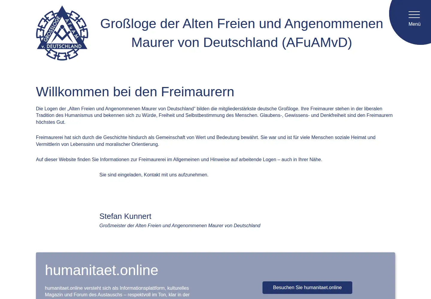 Screenshot of freimaurerei.de
