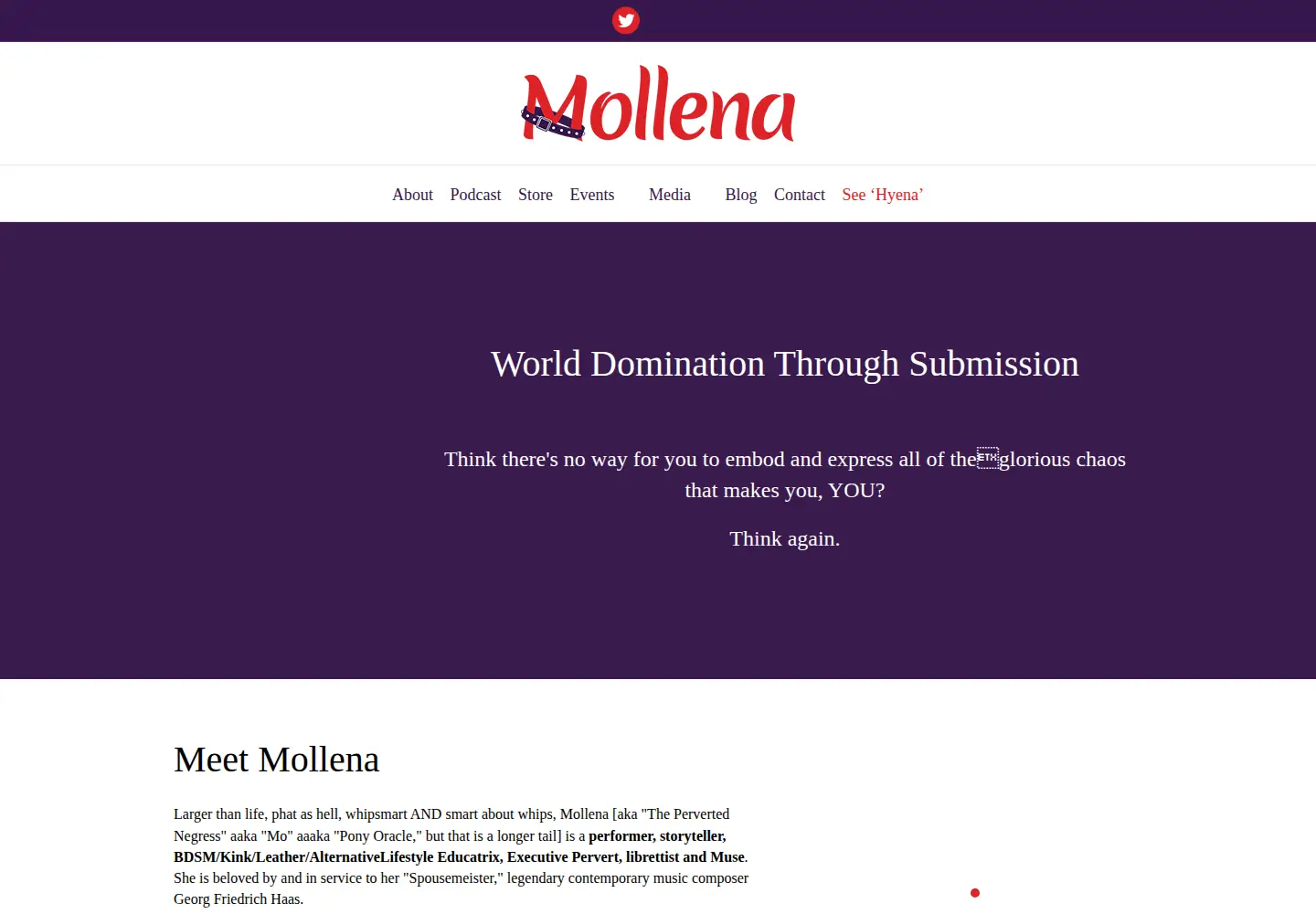 Captured homepage of mollena.com in the current scan