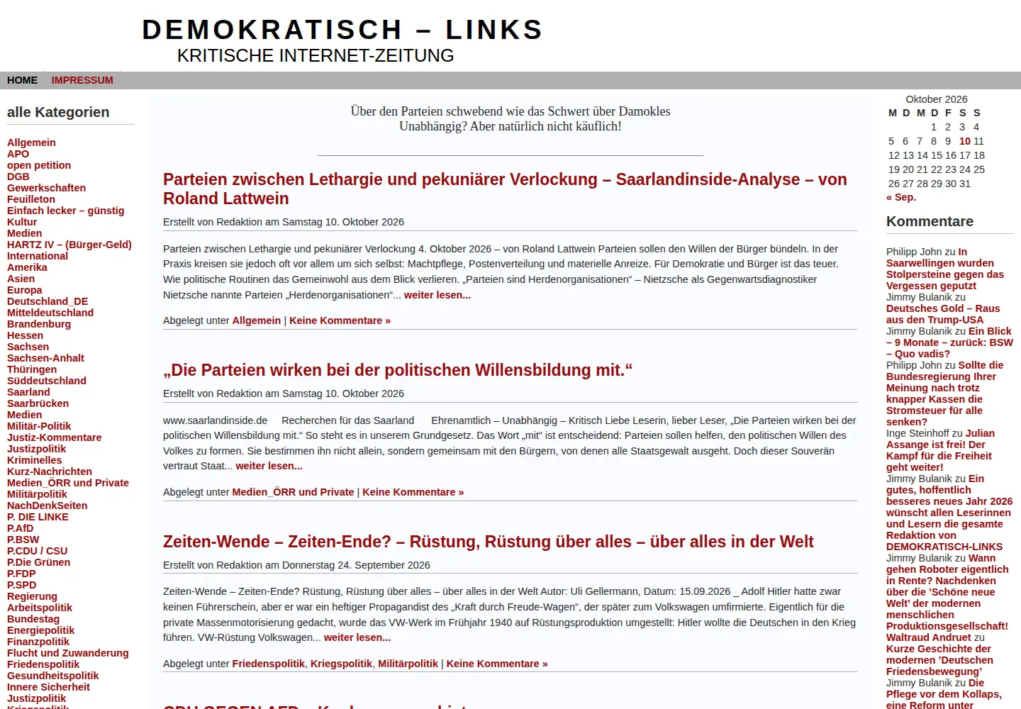 Screenshot of demokratisch-links.de