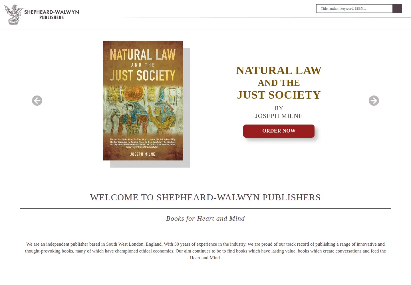 Screenshot of shepheard-walwyn.co.uk