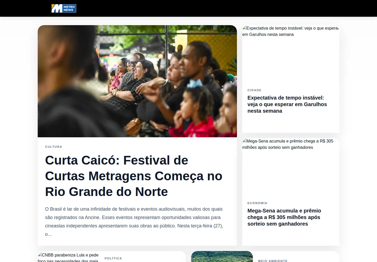 Screenshot of metronews.com.br