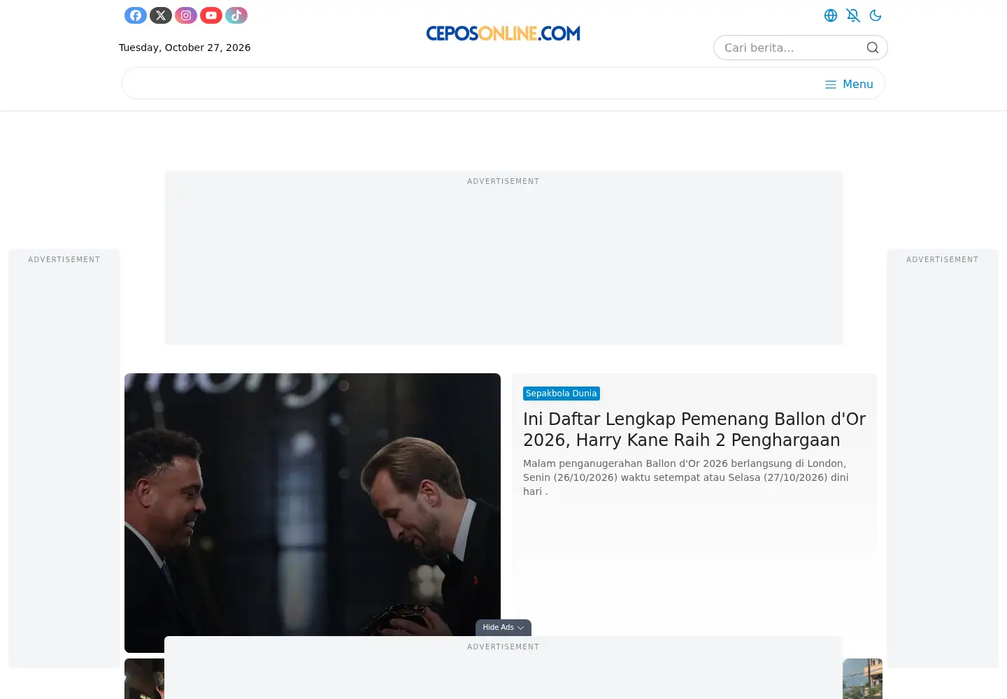 Screenshot of ceposonline.com