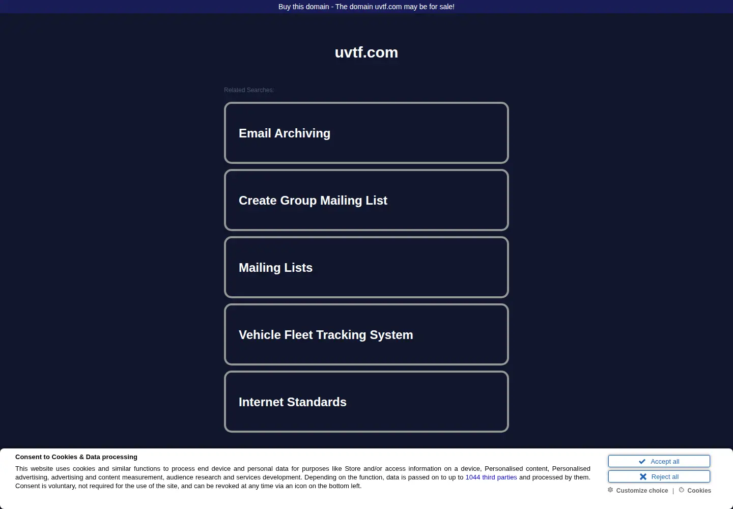 Screenshot of uvtf.com