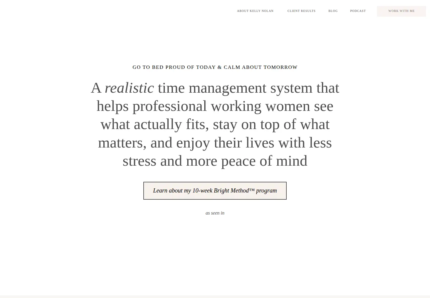 Captured homepage of kellynolan.com in the current scan