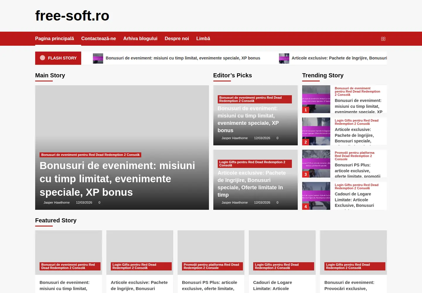 Captured homepage of free-soft.ro in the current scan