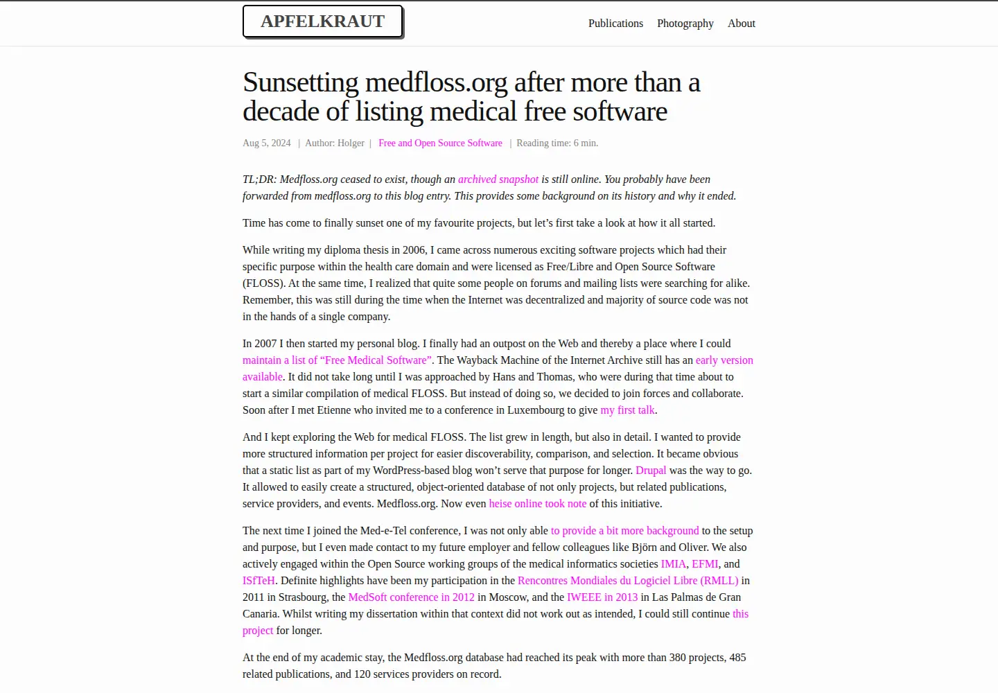 Screenshot of medfloss.org