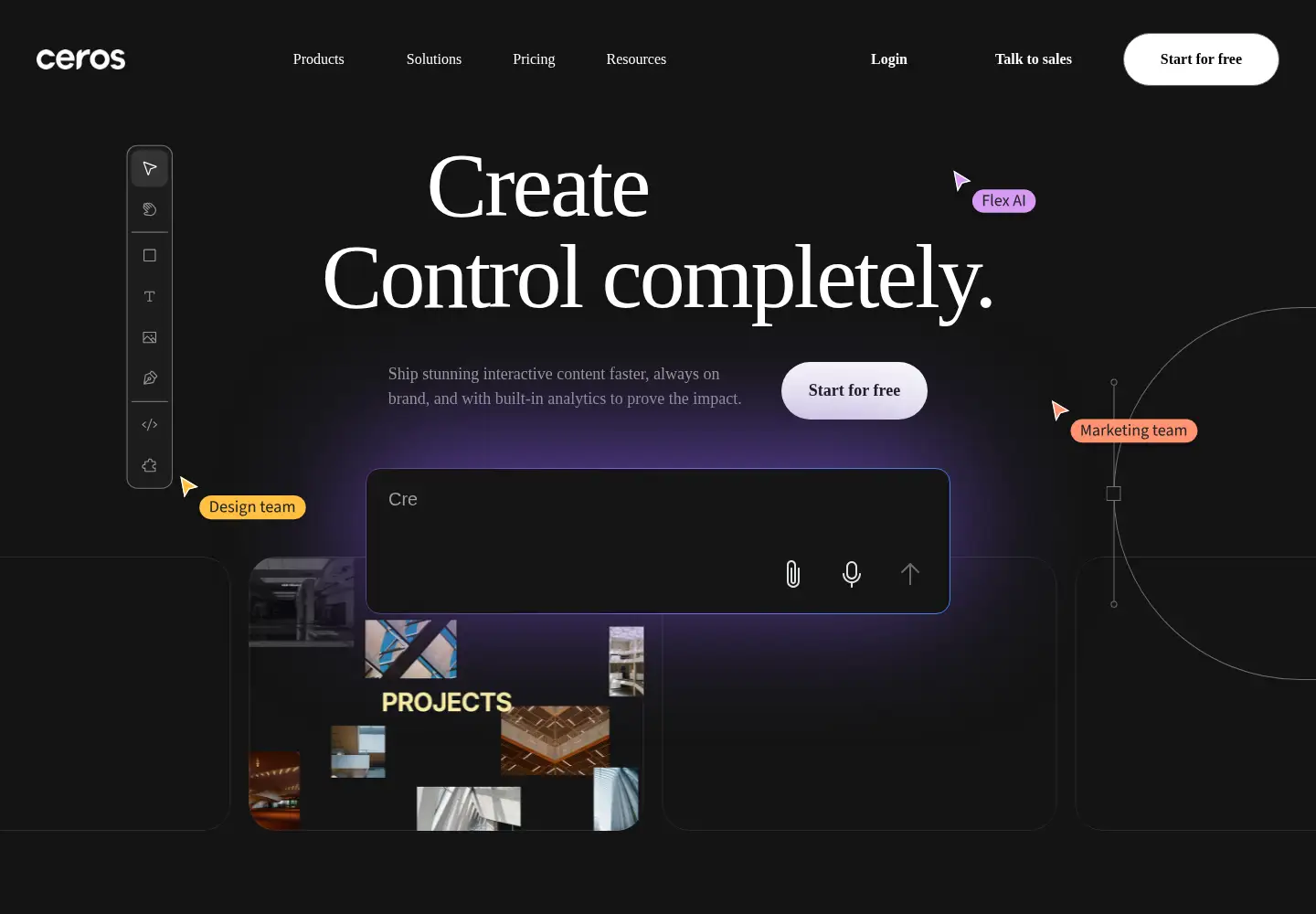 Screenshot of ceros.com
