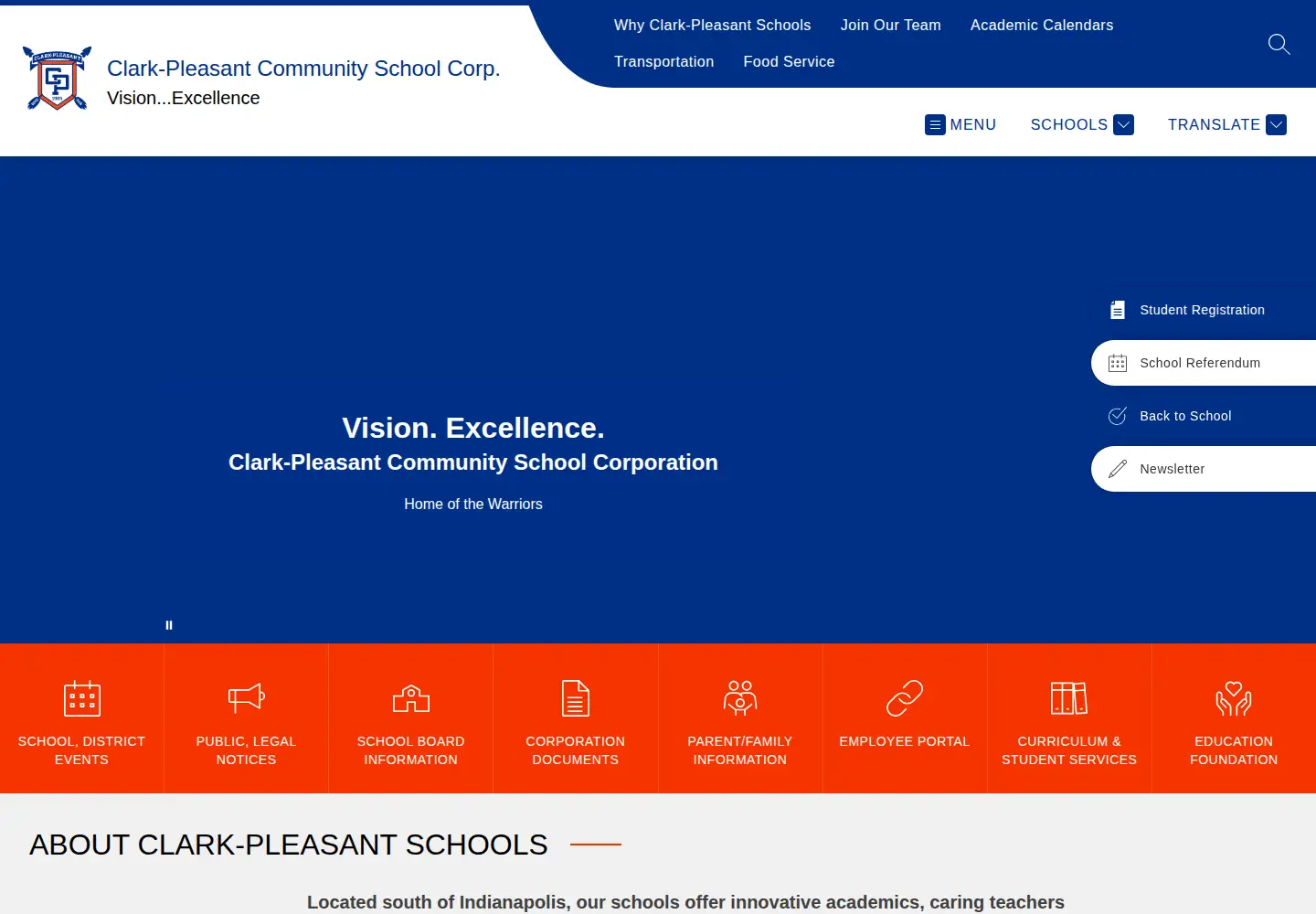 Screenshot of cpcsc.k12.in.us