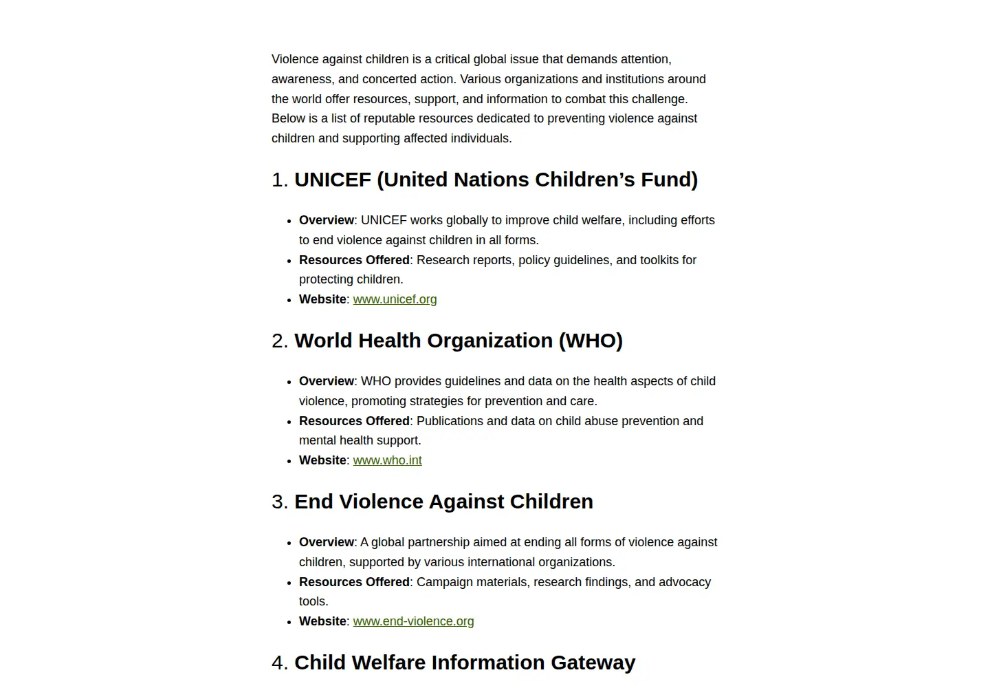 Screenshot of unviolencestudy.org