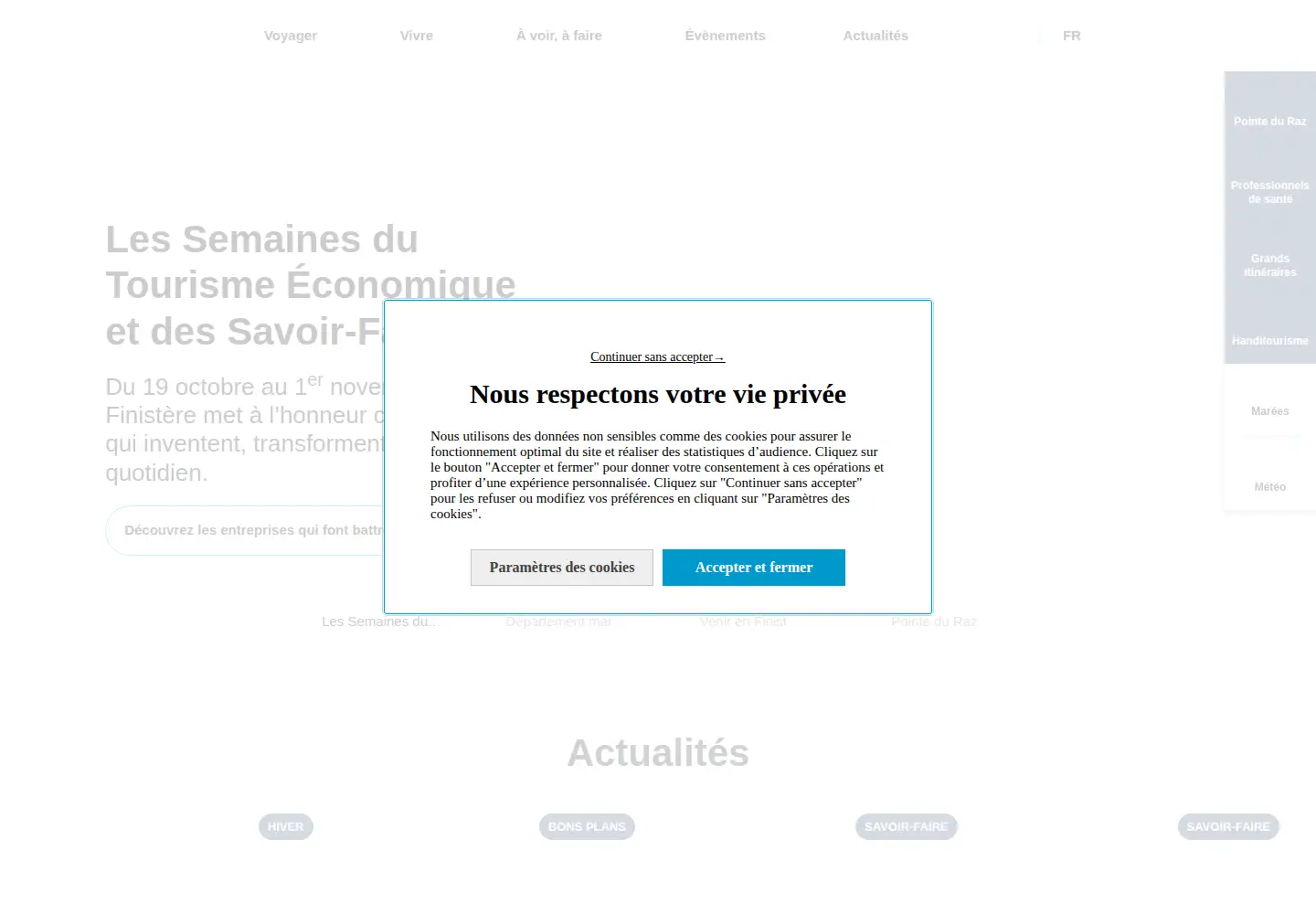 Screenshot of finisteretourisme.com
