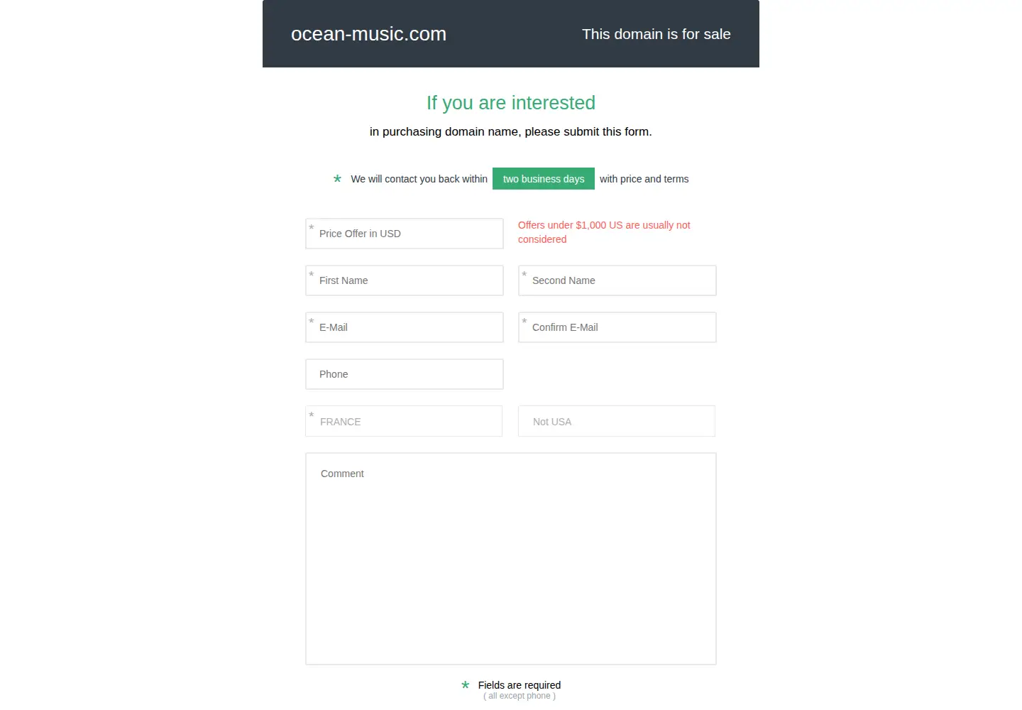 Screenshot of ocean-music.com