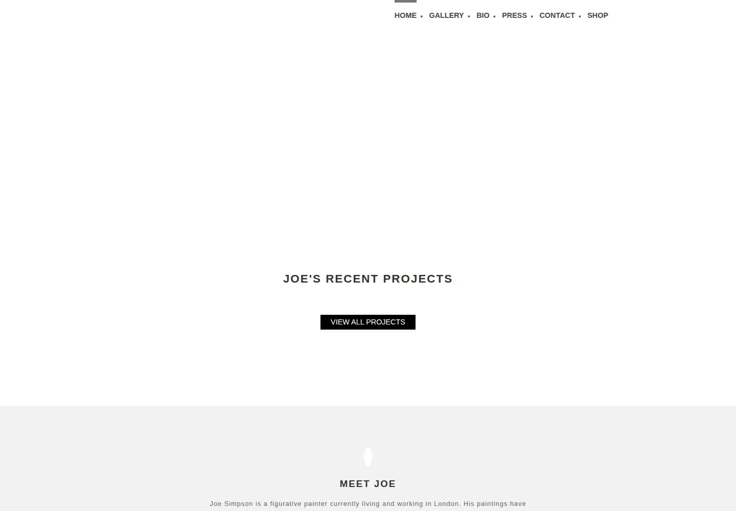 Captured homepage of joe-simpson.co.uk in the current scan