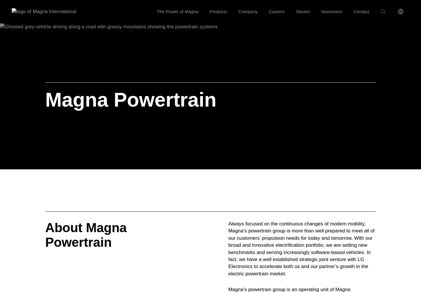 Screenshot of magnapowertrain.com