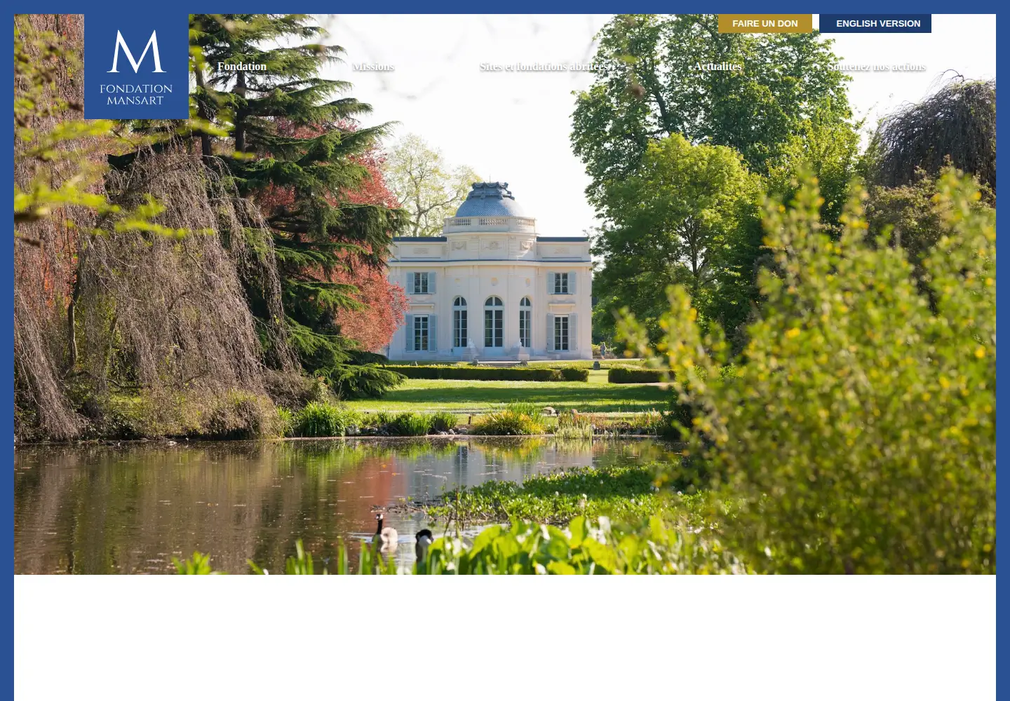 Screenshot of fondationmansart.fr
