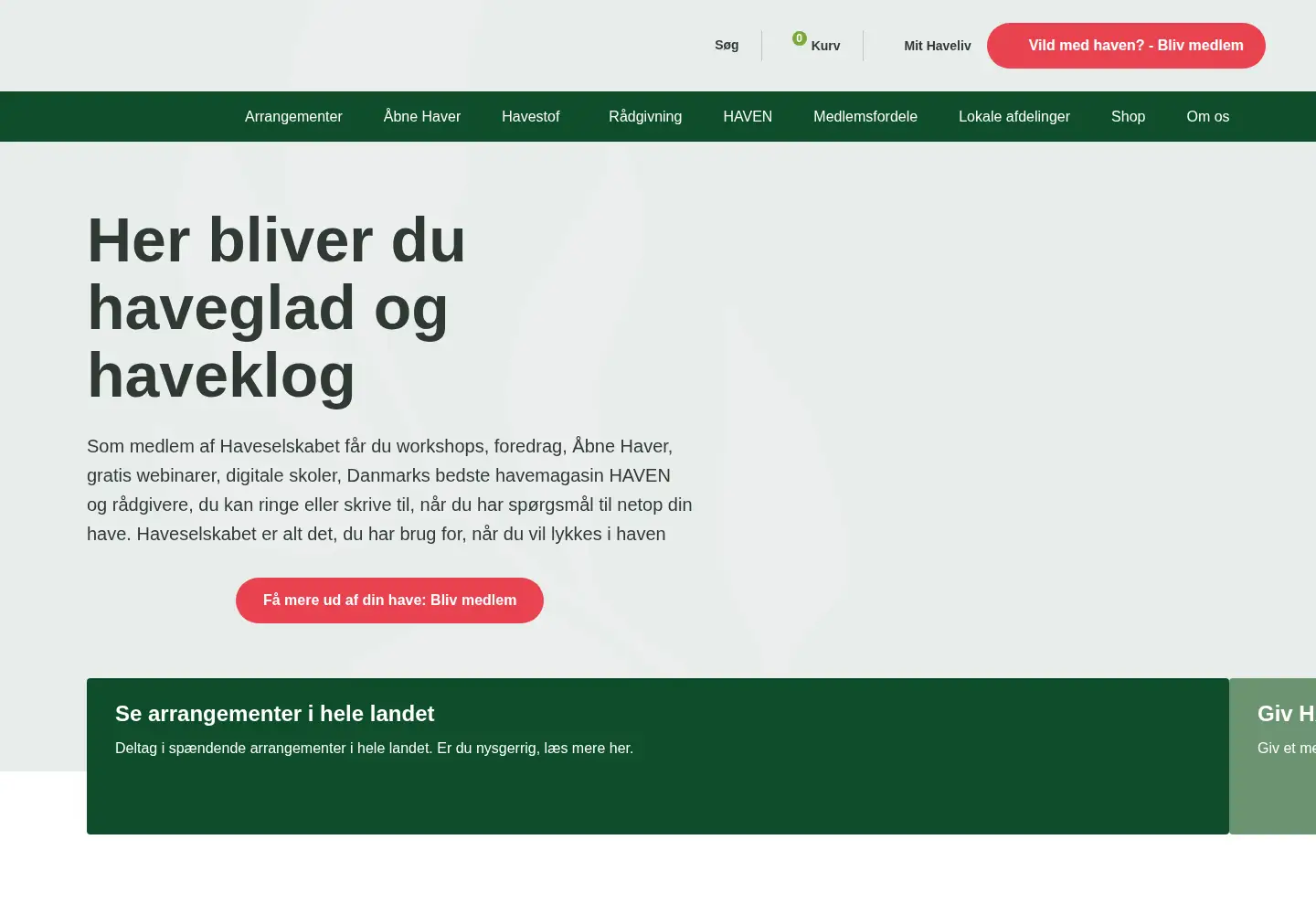 Screenshot of haveselskabet.dk