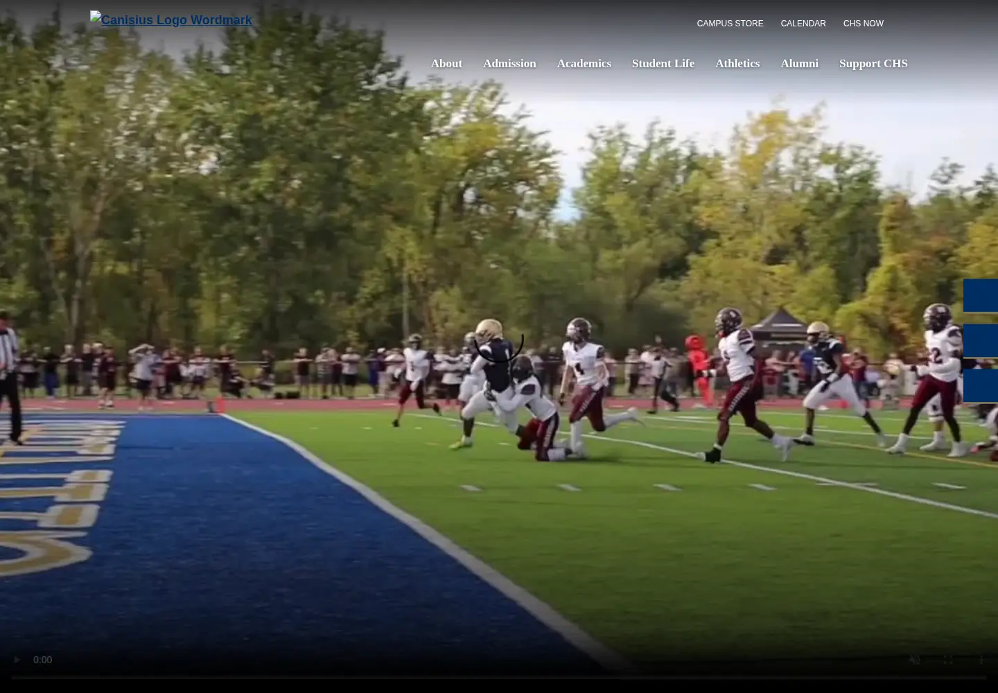 Screenshot of canisiushigh.org